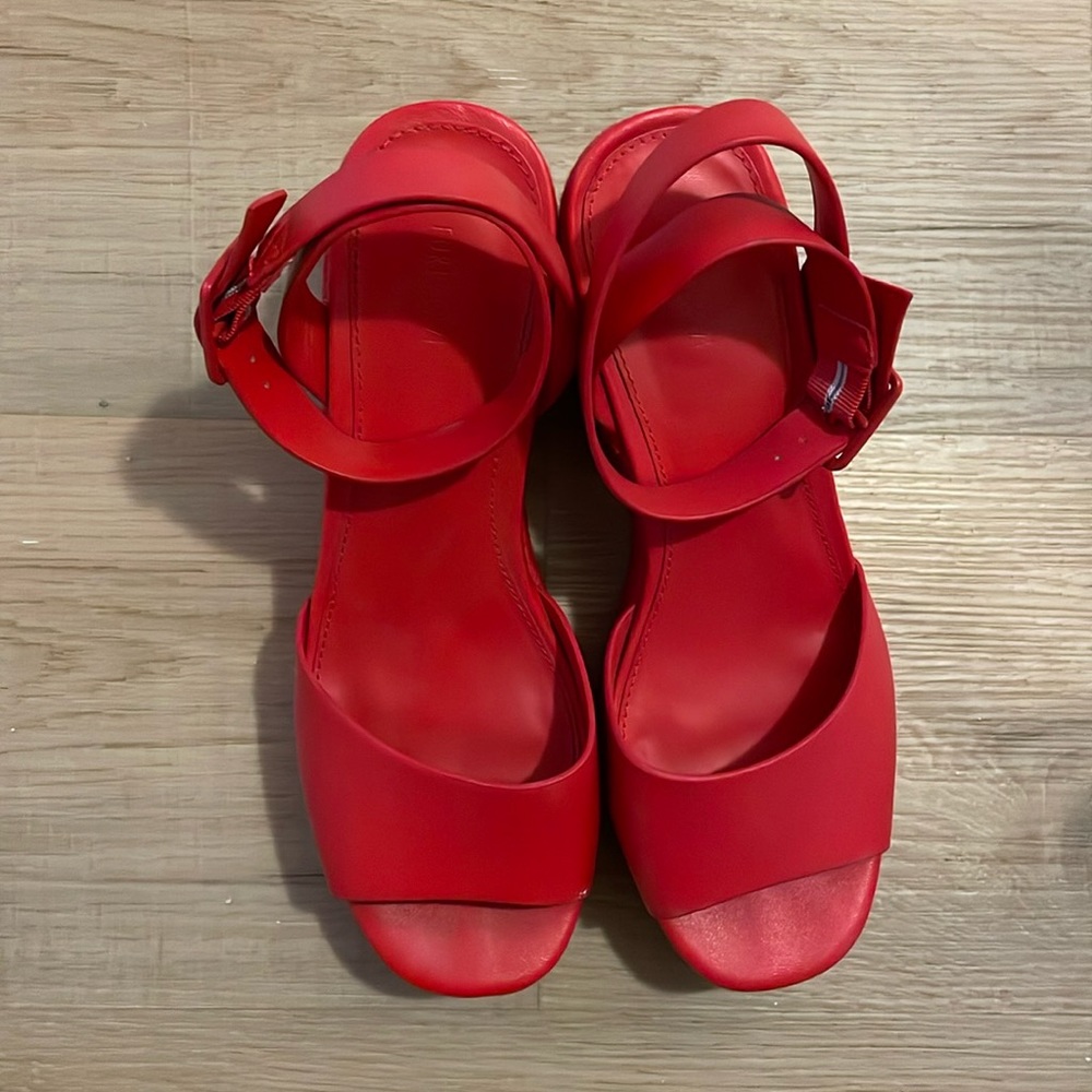 Red Forever 21 block heel